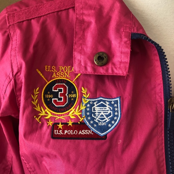 US Polo Pink Windbreaker Jacket Sz S - Picture 3 of 6